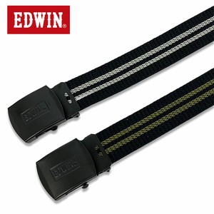 EDWIN　ブラックバックル　GIデザインベルト　ストライプ柄