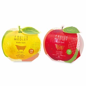 フルーツメドレー バスソルト2包入り 　ゆず・りんご