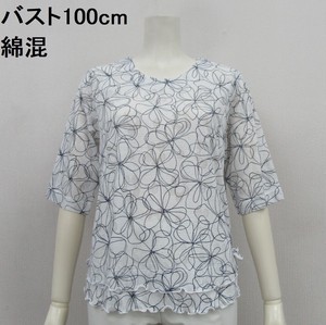 T-shirt Floral Pattern Side Ribbon