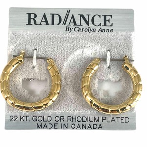 Pierced Earrings Gold Post Gold Rings Vintage