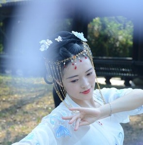 ヘア アクセサリー 韓流アイドル風  フェイス カーテン 頭飾り アンティーク 古代 タッセル フェアリー