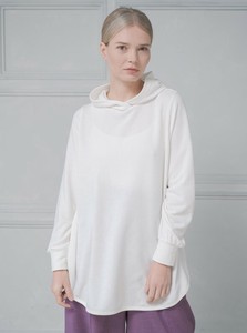 T-shirt Pullover Round-hem Hooded Brushed Lining Autumn/Winter 2023