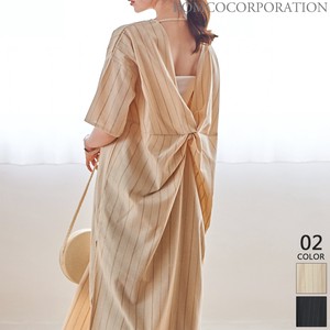 Casual Dress Stripe One-piece Dress 【2023NEWPRODUCT♪】