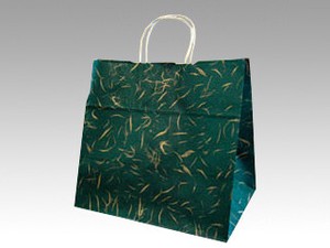紙袋 パックタケヤマ 自動手提袋 HV75 風雅 グリーン