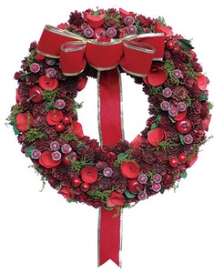 [2023クリスマス]彩か｜SAIKA　LED Ribbon Wreath Frozen