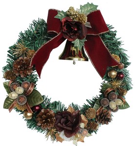 [2023クリスマス]彩か｜SAIKA　Bell Wreath Burgundy