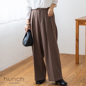 Full-Length Pant High-Waisted Twill Polyester Tuck Pants 2023 New A/W