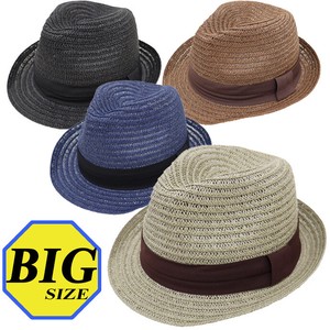 【大きいサイズ帽子 最大約65cm 61cm】中折れハット ストローハット 麦わら帽子 ペーパーブレード