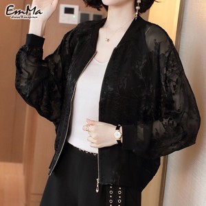 【2023SS】 EF0666 シアージャケット サマージャケット 長袖 刺繍 カジュアル 春 夏