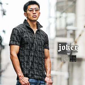 Polo Shirt Jacquard Half Zipper