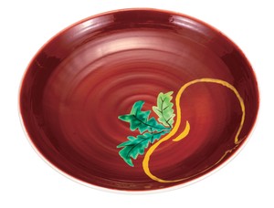 日本の伝統工芸品【九谷焼】 K8-343  9号盛皿 かぶら