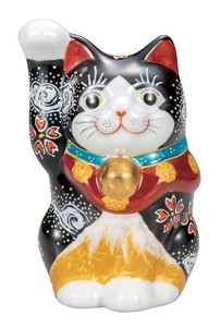 日本の伝統工芸品【九谷焼】 K8-1512 4.8号招き猫 金富士