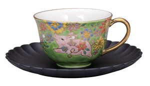 Kutani ware Yamanaka lacquerware Cup & Saucer Set Saucer Piglet