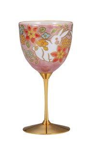 日本の伝統工芸品【九谷焼】 ワインカップ 白兎  美山窯 (K8-3059)