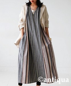Antiqua Casual Dress Long Sleeveless One-piece Dress Ladies'