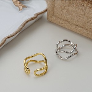 Silver-Based Plain Ring Wave sliver Rings