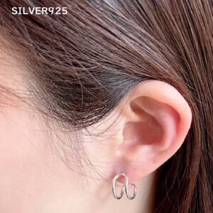 Pierced Earrings Silver Post sliver Lightweight Ladies'