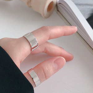 Silver-Based Plain Ring sliver Rings Unisex D-5