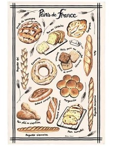 フランス直輸入　ティータオル Torchon Pains de France（フランスのパン）