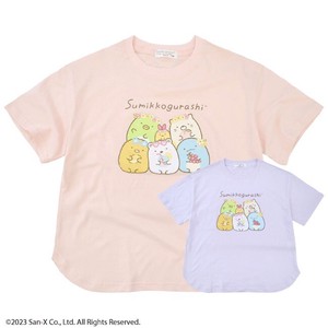 Kids' Short Sleeve T-shirt Sumikkogurashi San-x Spring/Summer