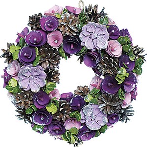 [2023クリスマス]彩か｜SAIKA　Purple&Lirac Wreath M