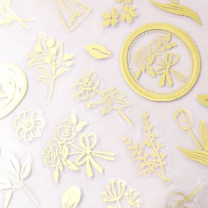 Decoration Foil Stamping Transparent Stickers L size Made in Japan