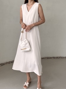 Casual Dress Spring/Summer V-Neck Sleeveless One-piece Dress