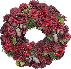 [2023クリスマス]彩か｜SAIKA　Red&Green Donguri Wreath M