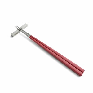 クチポール（Cutipol）KUBE　レッド/シルバー　箸+箸置きセット