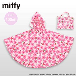 Kids' Rainwear Miffy Pink Poncho Flower Garden for Kids 100cm