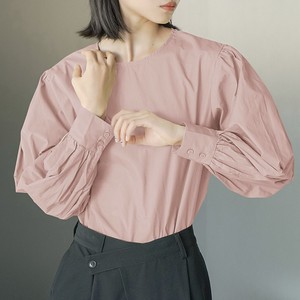 Button Shirt/Blouse Plain Color Long Sleeves Ladies' NEW
