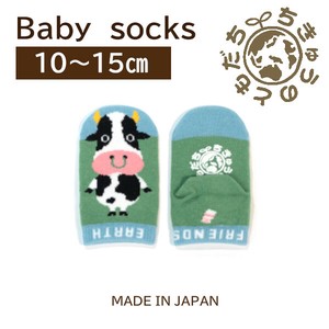 品質検査済【1P】日本製　靴下　ベビー【ウシ】
