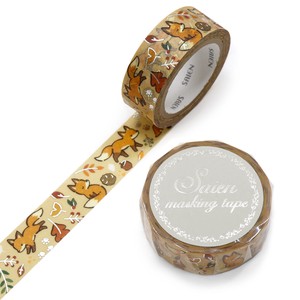 Washi Tape Washi Tape Fox and Fallen Leaves M Silver Foil