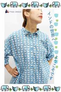 Button Shirt/Blouse Animal Printed 3-types