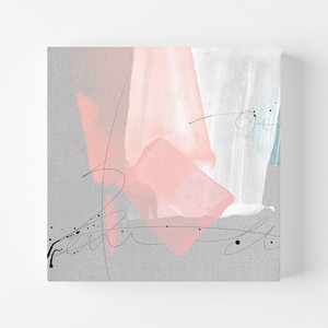 正方形キャンバスパネル 【 Art Paint 23 】北欧　インテリアアートパネル　グレーピンク