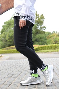 【ユニセックス】【LUXE/R】ポンチジャージ　裾ロゴジャガード織パンツ（RMS）