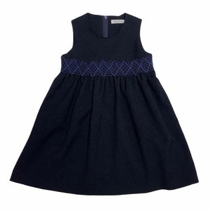 Kids' Casual Dress Embroidered Jumper Skirt 100 ~ 140cm Made in Japan