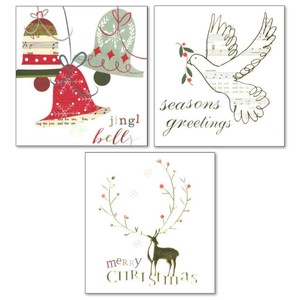 Christmas Card 3-types 12-sets