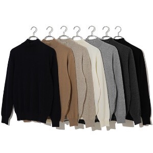 Sweater/Knitwear High-Neck Cashmere Size LL Made in Japan