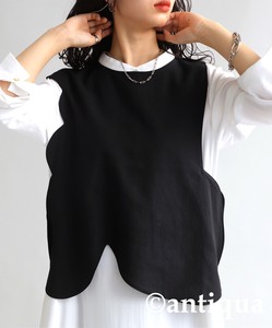 Antiqua Vest/Gilet Plain Color Vest Sleeveless Tops Ladies'