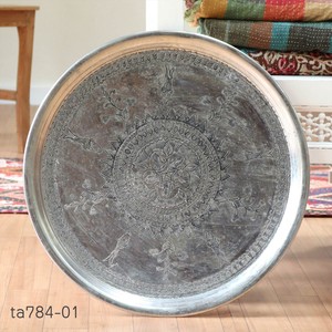 銅製のトレイ 丸盆 直径50cm トルコ バクル 銅製品