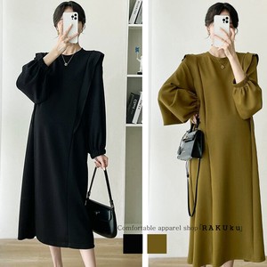 Maternity Clothing Long Sleeves Long Summer One-piece Dress