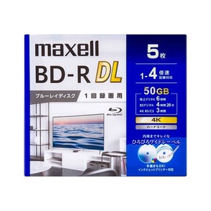 マクセル録画用BD-R DL [5枚 /50GB /インクジェットプリンター対応]BRV50WPG.5S