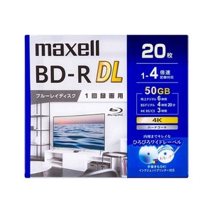 マクセル録画用BD-R DL [20枚 /50GB /インクジェットプリンター対応]BRV50WPG.20S