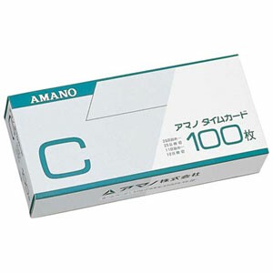 【アマノ】標準タイムカード Cカード 25日／10日締め日用 100枚入