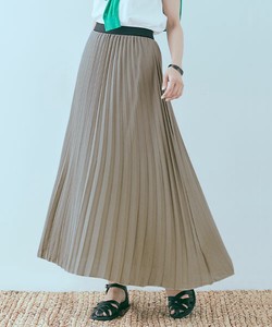 スカート《リネンライクロングプリーツスカート 全3色》【在庫限り】