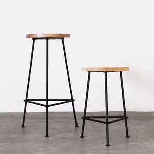 スツール　木　木製　アイアン　ハイスツール　サイドテーブル　椅子　家具【SL IRON STOOL 】