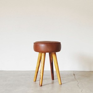 SF LEATHER STOOL  スツール 椅子　本革　レザー 木製