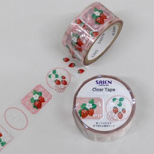 Washi Tape Stamp Tape Strawberry M Silver Foil Clear
