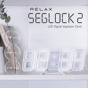 リラックス【RELAX】LEDデジタルセグメントクロック 時計 置時計 壁掛時計 LED カレンダー インテリア